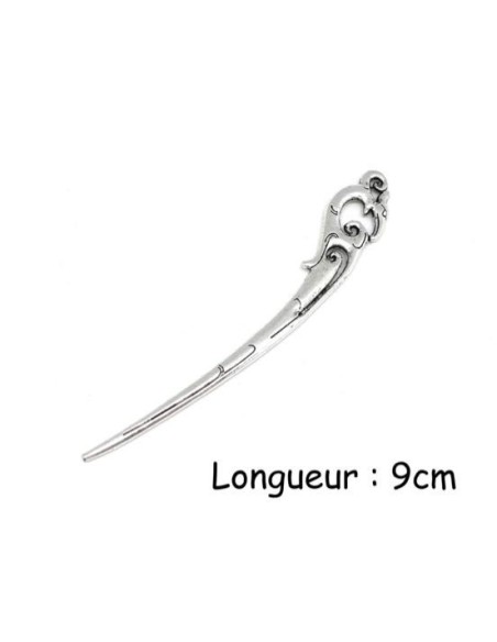 Marque page oiseau argenté en métal à personnaliser 9cm