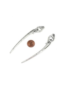 Marque page oiseau argenté en métal à personnaliser 9cm 2