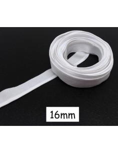 Ruban blanc chevron talonnette 16mm en polyester