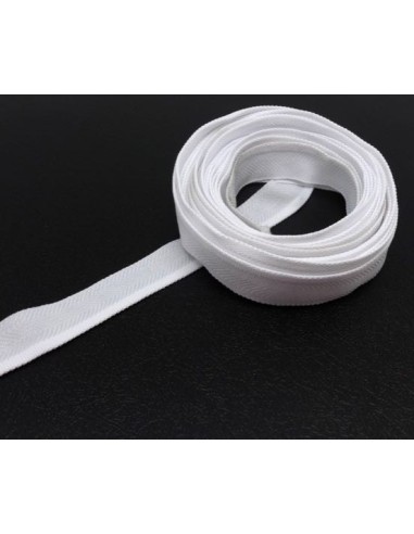 Ruban blanc chevron 16mm en polyester