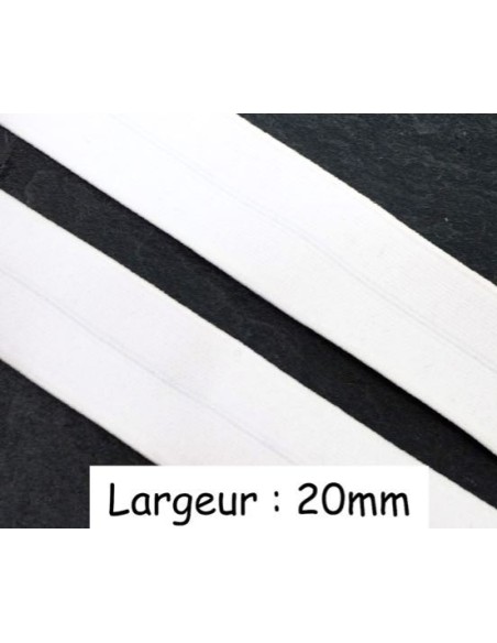 Elastique souple plat 20mm blanc pas cher Elastique souple plat 20mm blanc pas cher