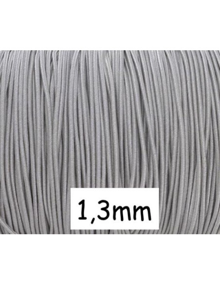 Cordon élastique 1,5mm gris clair - Idéal réalisation DIY