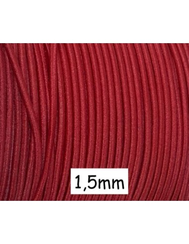 Cordon élastique 1,5mm rouge - Idéal création DIY