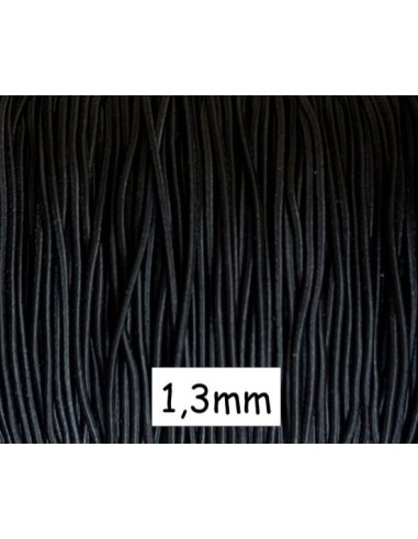 fil élastique 1,3mm noir - Idéal création couture, DIY