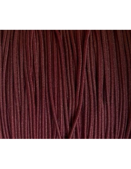Cordon élastique 1,3mm rouge grenat - Idéal création couture, DIY