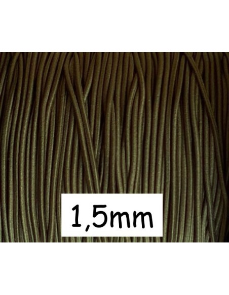 fil élastique 1,5mm vert olive pas cher