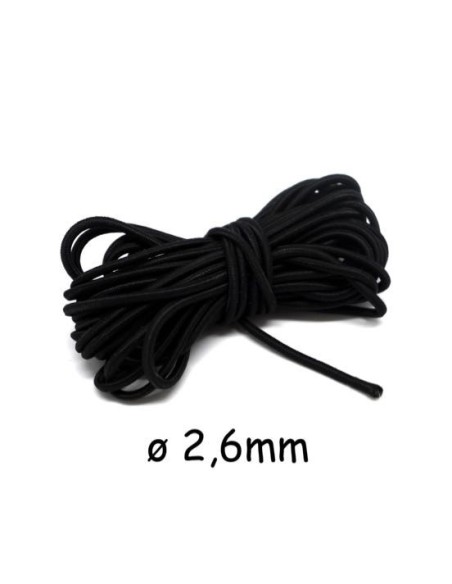 fil élastique 2,6mm noir