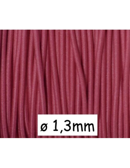 fil élastique rond 1,3mm rose - Idéal création couture, DIY