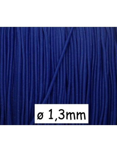 fil élastique rond 1,3mm bleu saphir - Idéal création couture, DIY