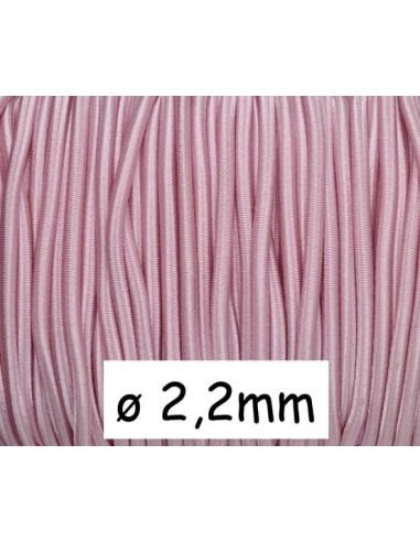 Fil élastique 2,2mm de couleur rose pâle