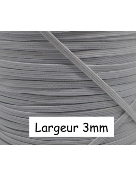 Tresse Elastique blanc 3mm pas cher
