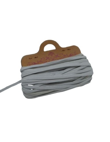 20m Elastique plat 3mm blanc de lait - tresse élastique 3mm - ruban élastique blanc