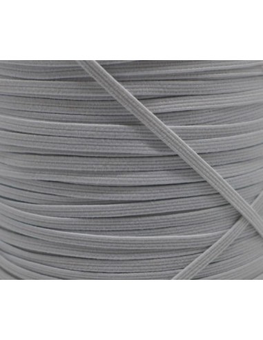 20m Elastique plat 3mm blanc de lait - tresse élastique 3mm - ruban élastique blanc