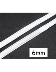 Elastique plat blanc 6mm souple 2
