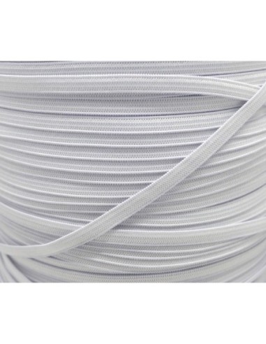 Ruban Elastique plat blanc 6mm souple