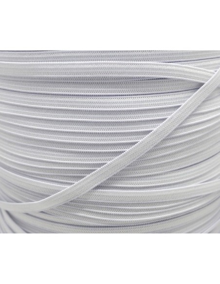 Ruban Elastique plat blanc 6mm souple Ruban Elastique plat blanc 6mm souple