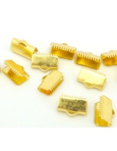 Embout griffe10mm  serre ruban, lacet, fil cordon 10mm...