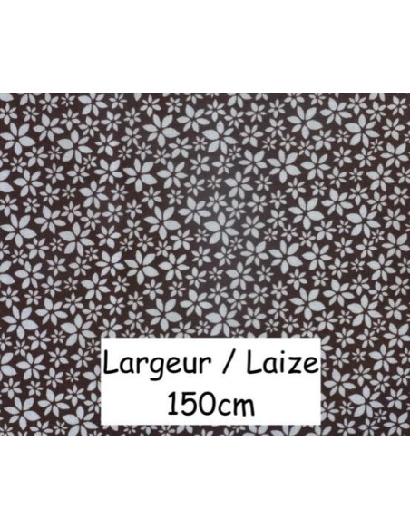 Tissu coton pas cher OEKO-TEX sur fond marron