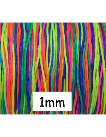 Fil rond de jade 1mm multicolore