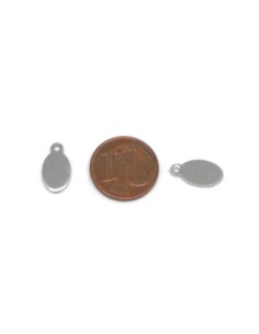petite breloque médaille en acier inoxydable argenté 2