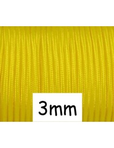 paracorde 3mm jaune citron cordon nylon tressé uni