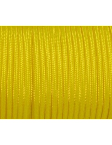 cordon nylon tressé uni 3mm jaune pour bracelet