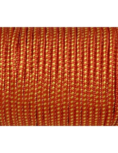 paracorde 3mm rouge et jaune pour porte clé