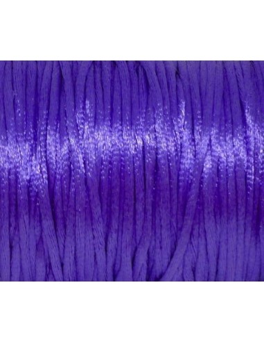 Cordon queue de rat 1mm violet indigo pour kumihimo