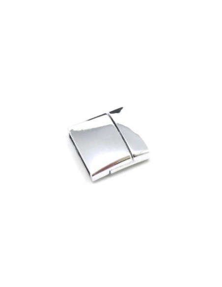 Fermoir magnétique argenté pour cuir de 16mm