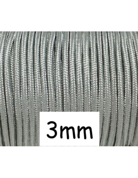 Cordon paracorde 3mm gris souris