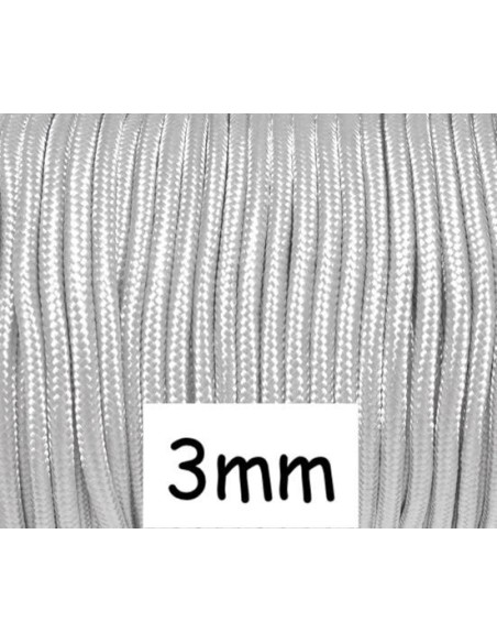 Cordon paracorde 3mm gris perle