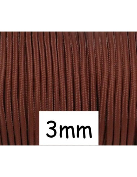 Cordon paracorde 3mm marron acajou