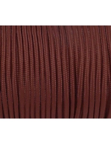 Corde nylon tressé marron pour bracelet marin