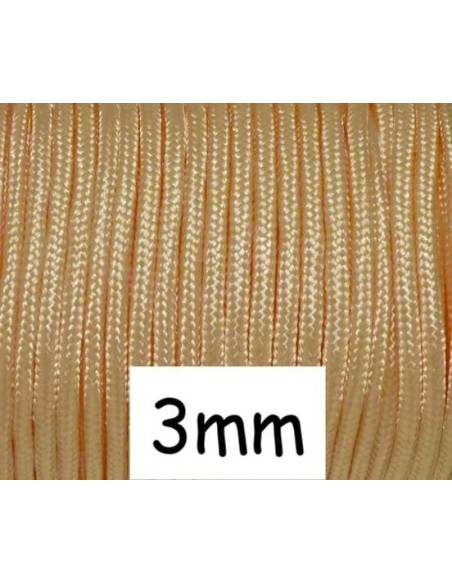 Cordon paracorde 3mm orange pastel