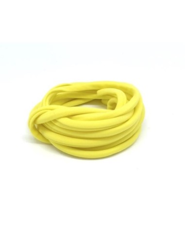 Cordon lycra élastique 5mm style spaghetti jaune poussin pour masque