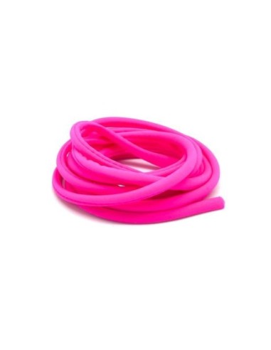 Cordon lycra élastique 5mm style spaghetti rose fluo pour masque