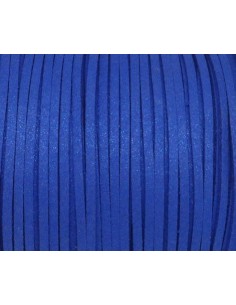 Cordon daim synthétique, suédine bleu nuit pailleté 3mm 2
