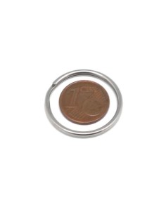 Anneau double argenté en acier inox 25mm - Anneau pour sac, porte clef 2