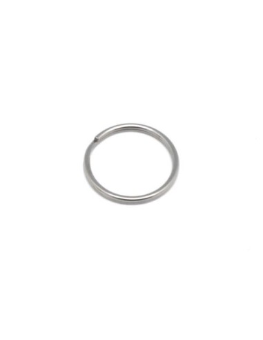 Anneau double 25mm acier ions argenté pour sac