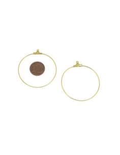 Supports boucles d'oreilles créoles 40mm doré en acier inoxydable 2