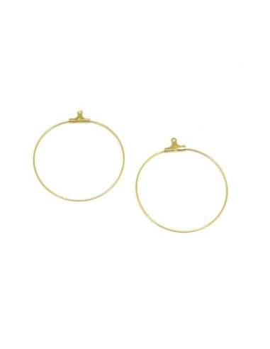 créoles 40mm doré en acier inoxydable