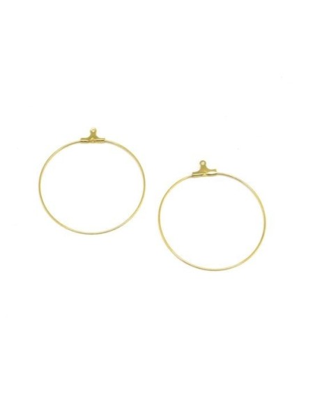 créoles 40mm doré en acier inoxydable