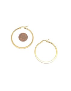 créole plate doré 40mm en acier inoxydable, couleur or 2