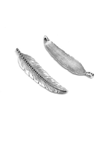 Plastron plume argenté pas cher