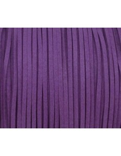 Lanière suédine 2,5mm violet améthyste 2