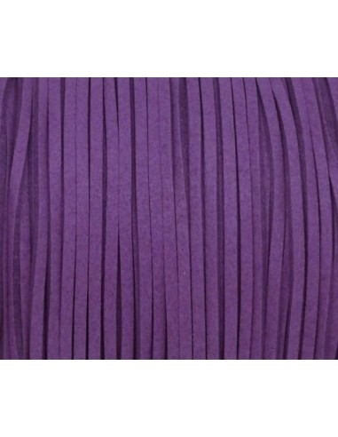 Cordon daim synthétique violet améthyste