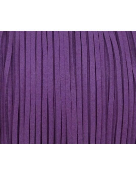 Cordon daim synthétique violet améthyste