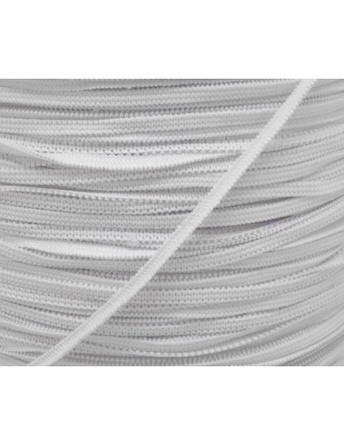 Tresse élastique 4mm - ruban élastique blanc pour masque