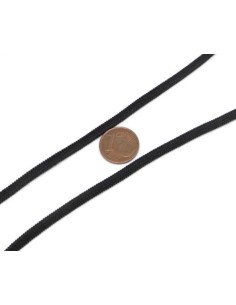 Elastique plat noir 4mm souple - tresse élastique 4mm - ruban élastique noir pour masque 2