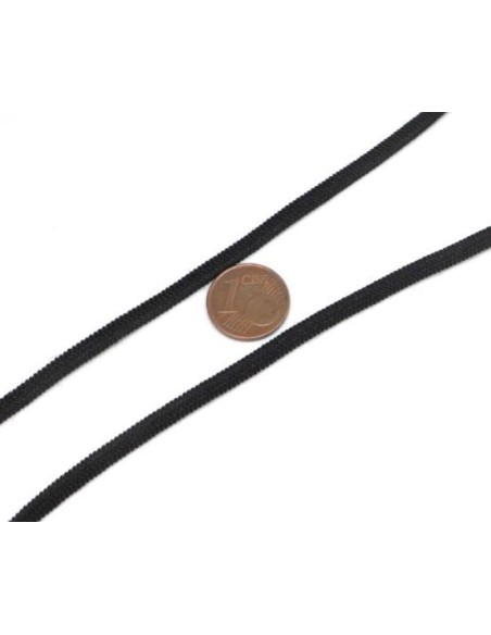 Ruban élastique 4mm noir pour masque 